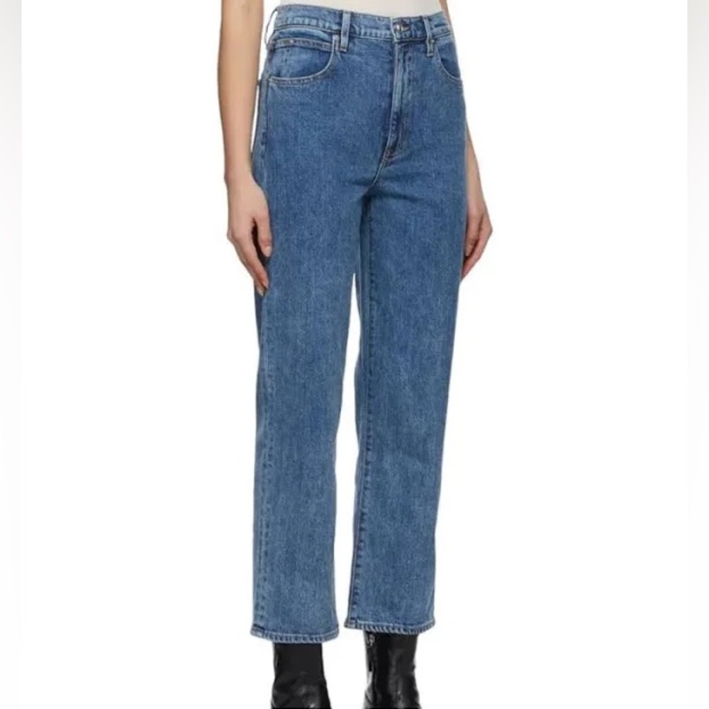 SLVRLAKE London cropped high-rise straight-leg jeans (Size 27)